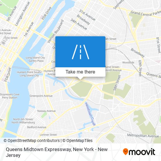 Mapa de Queens Midtown Expressway