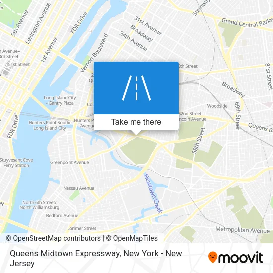 Queens Midtown Expressway map