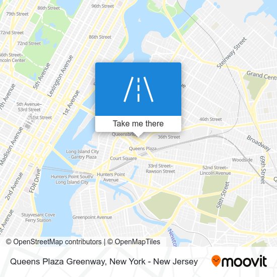 Mapa de Queens Plaza Greenway