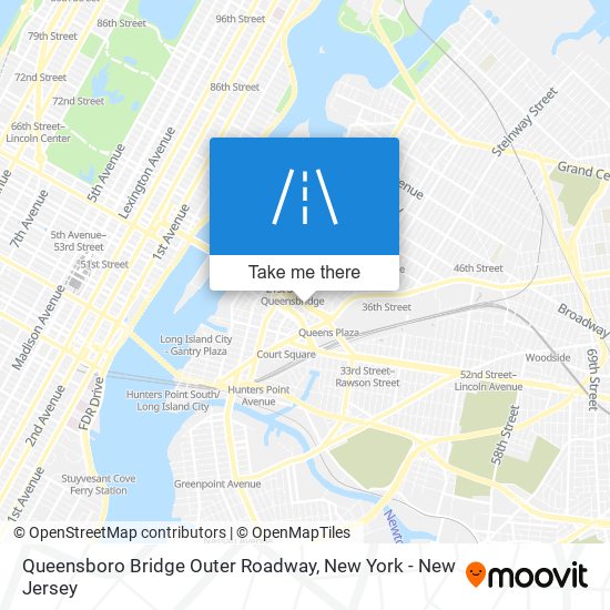 Mapa de Queensboro Bridge Outer Roadway