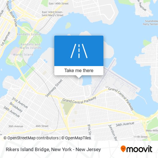 Mapa de Rikers Island Bridge