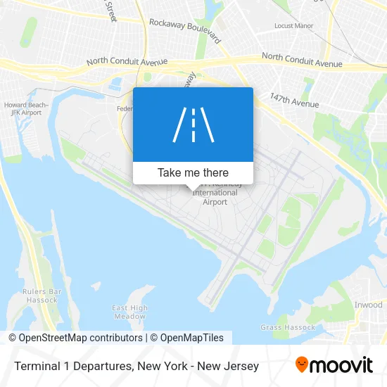 Terminal 1 Departures map