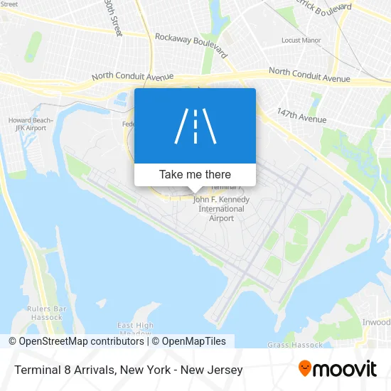 Terminal 8 Arrivals map