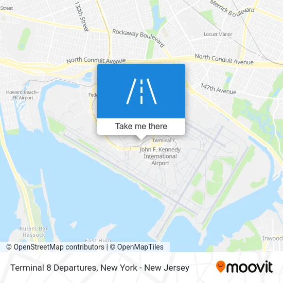 Terminal 8 Departures map