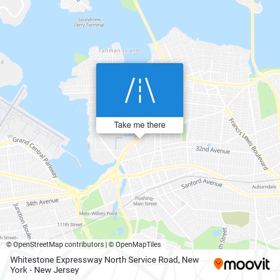 Mapa de Whitestone Expressway North Service Road