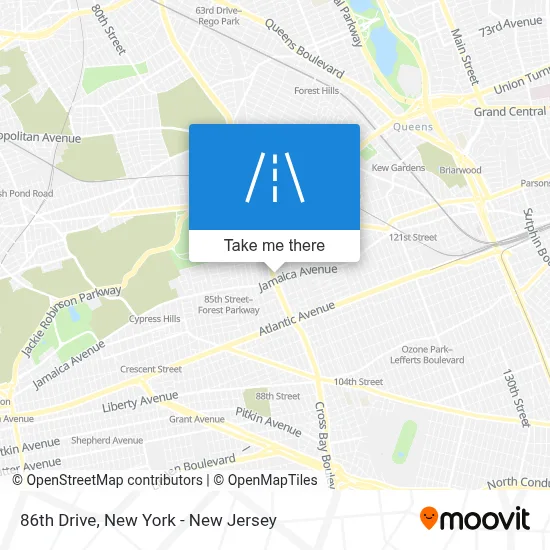 86th Drive map