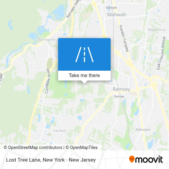 Lost Tree Lane map