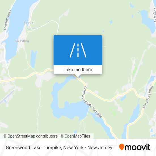 Greenwood Lake Turnpike map