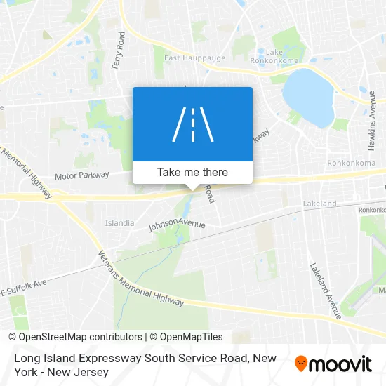 Long Island Expressway South Service Road map