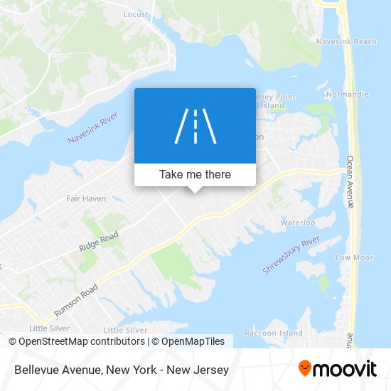 Mapa de Bellevue Avenue