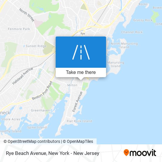 Rye Beach Avenue map