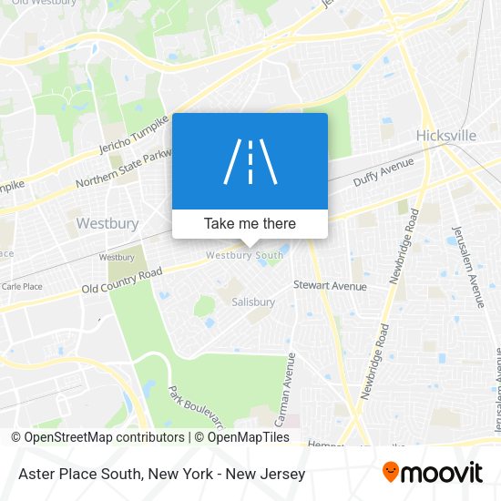 Mapa de Aster Place South