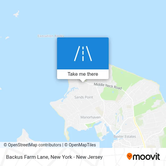 Backus Farm Lane map