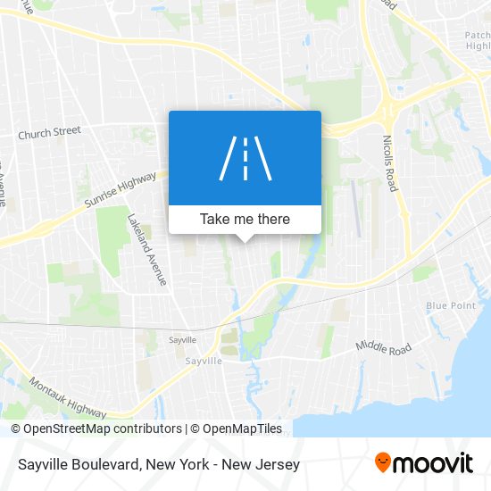 Sayville Boulevard map