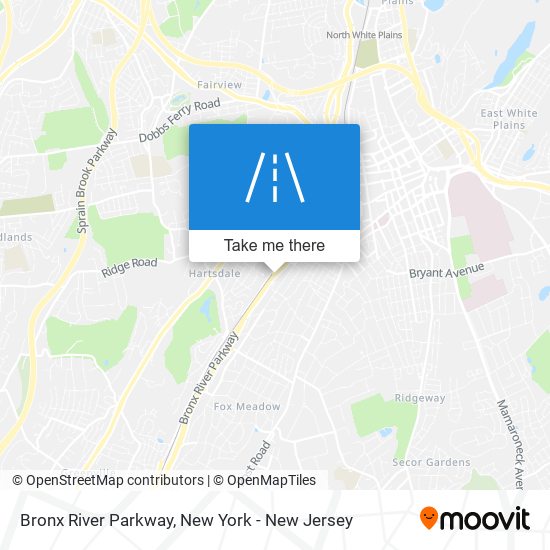 Bronx River Parkway map