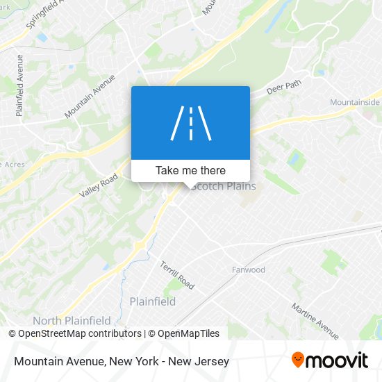 Mountain Avenue map