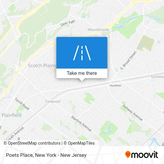 Poets Place map