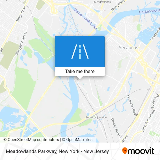 Meadowlands Parkway map