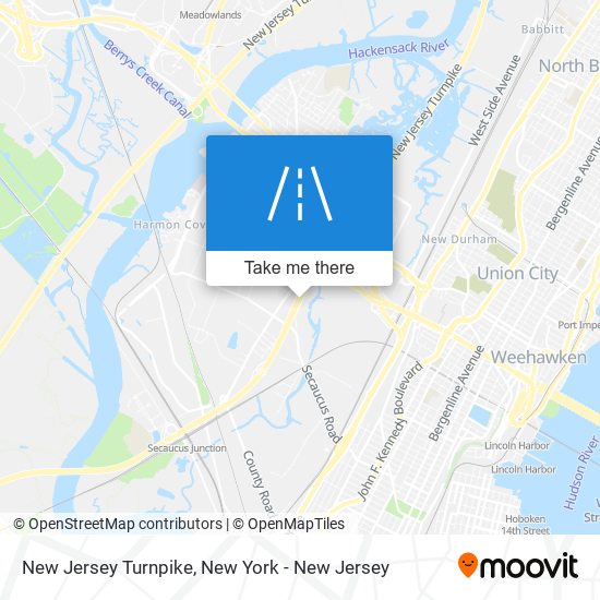 Mapa de New Jersey Turnpike