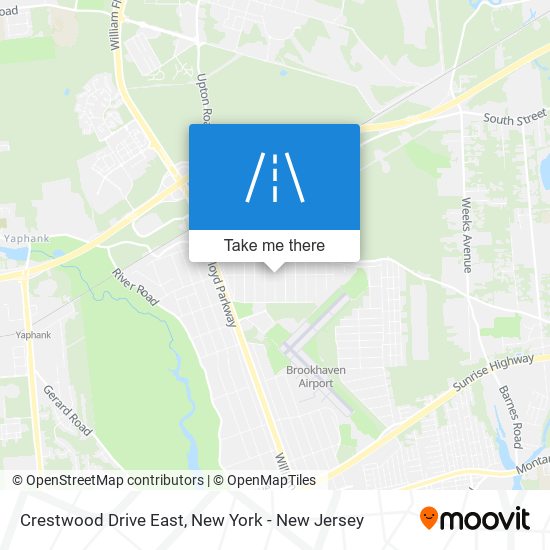 Crestwood Drive East map