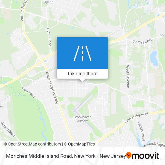 Moriches Middle Island Road map