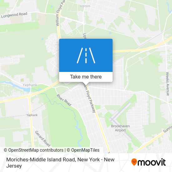 Mapa de Moriches-Middle Island Road