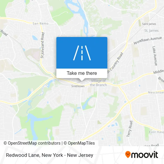 Redwood Lane map
