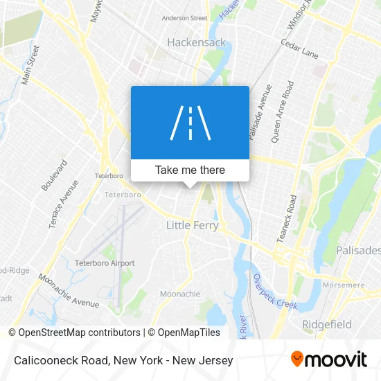 Calicooneck Road map
