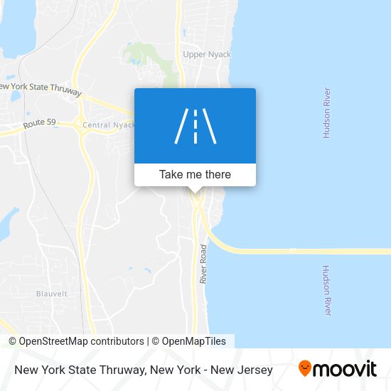 New York State Thruway map