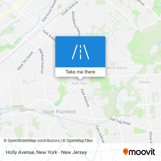 Holly Avenue map