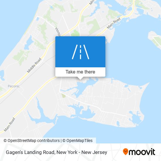 Gagen's Landing Road map