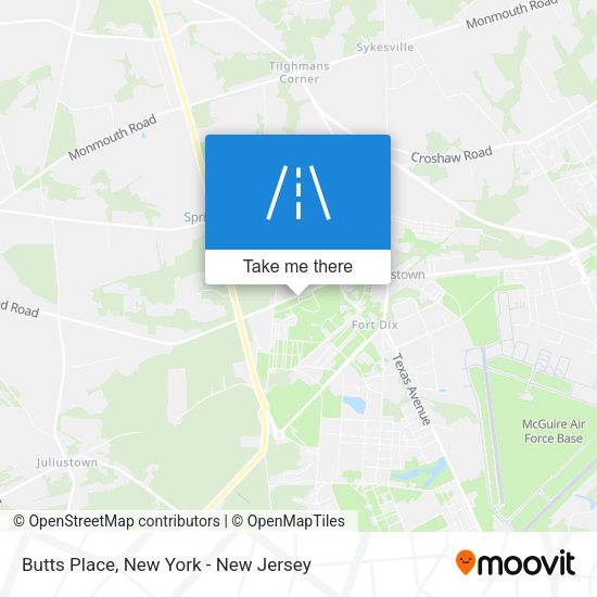 Butts Place map