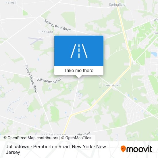 Mapa de Juliustown - Pemberton Road