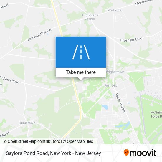 Saylors Pond Road map