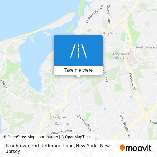 Smithtown-Port Jefferson Road map
