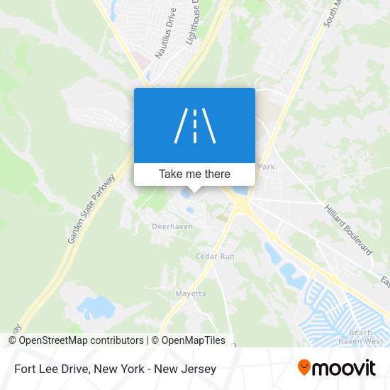 Fort Lee Drive map