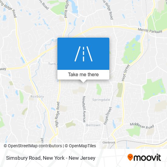 Simsbury Road map