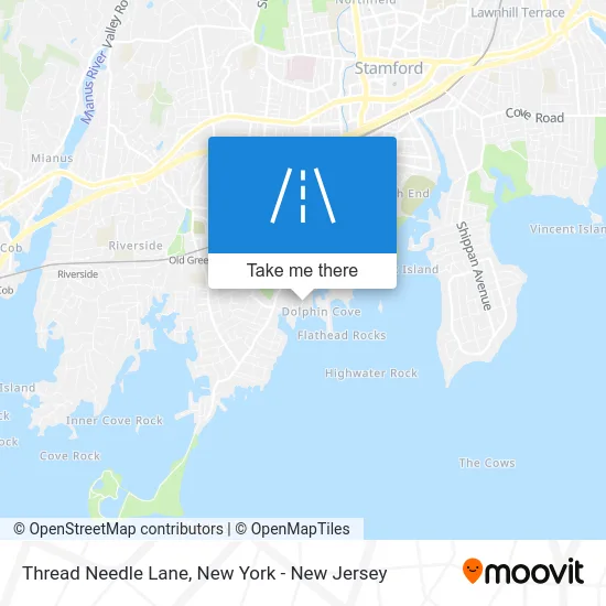 Thread Needle Lane map