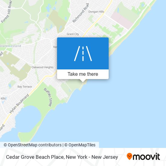 Cedar Grove Beach Place map