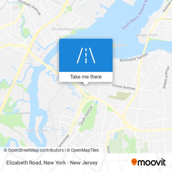 Elizabeth Road map