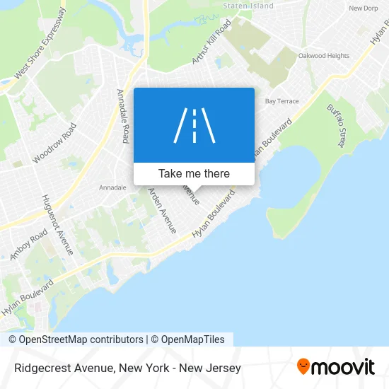 Ridgecrest Avenue map