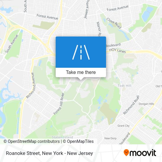 Mapa de Roanoke Street