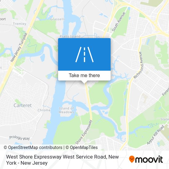 Mapa de West Shore Expressway West Service Road