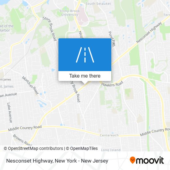 Nesconset Highway map