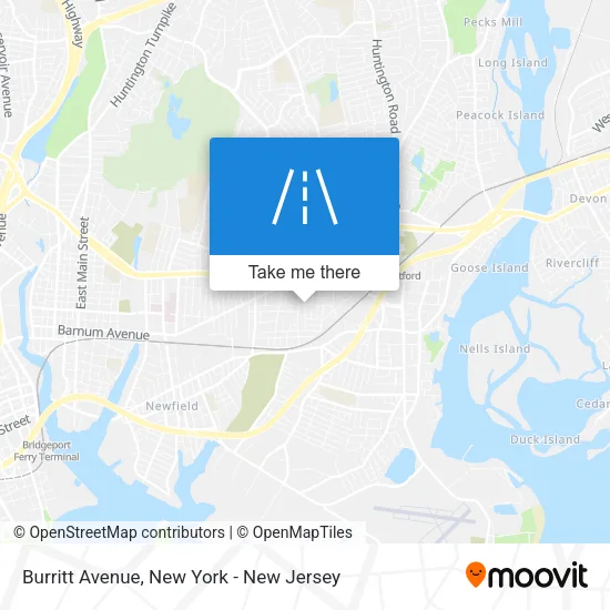 Mapa de Burritt Avenue