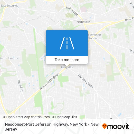 Nesconset-Port Jeferson Highway map