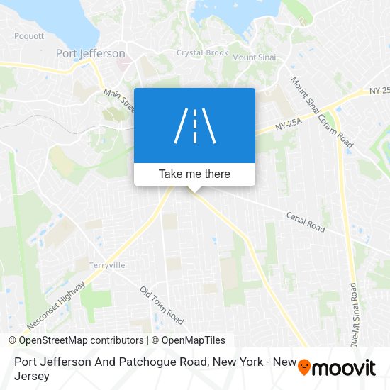 Mapa de Port Jefferson And Patchogue Road
