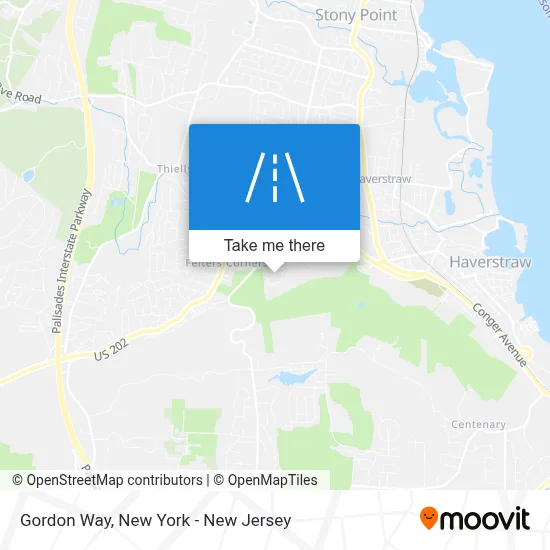 Gordon Way map