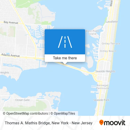 Thomas A. Mathis Bridge map