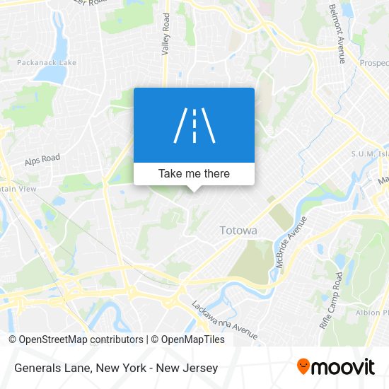 Mapa de Generals Lane